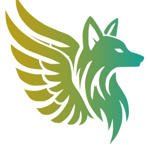 Winged Fox Profile view facing right