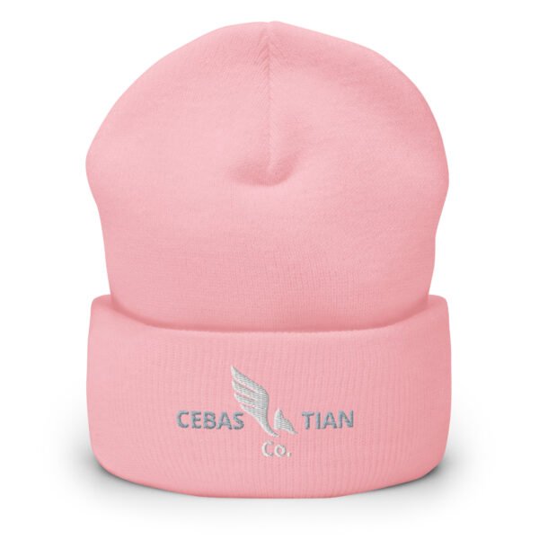 Winged Crest Cuffed Beanie