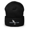 Winged Crest Cuffed Beanie