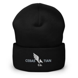 Winged Crest Cuffed Beanie