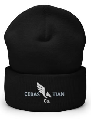 Winged Crest Cuffed Beanie