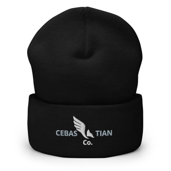 Winged Crest Cuffed Beanie