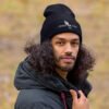 Winged Crest Cuffed Beanie