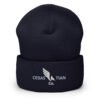 Winged Crest Cuffed Beanie