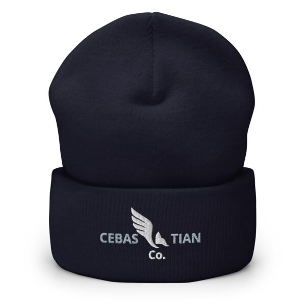 Winged Crest Cuffed Beanie