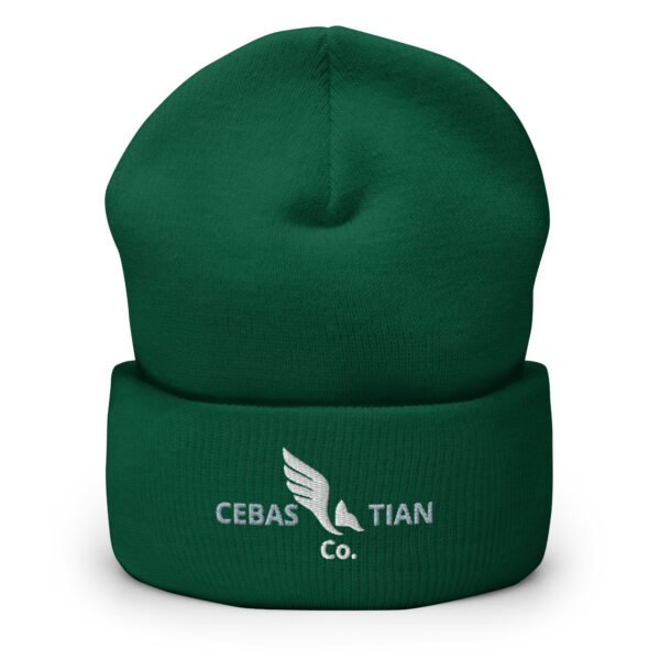 Winged Crest Cuffed Beanie